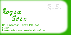 rozsa stix business card